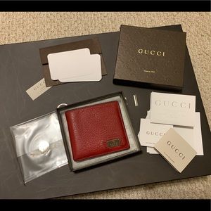 *USED* Gucci Men’s Wallet Red Calf Skin